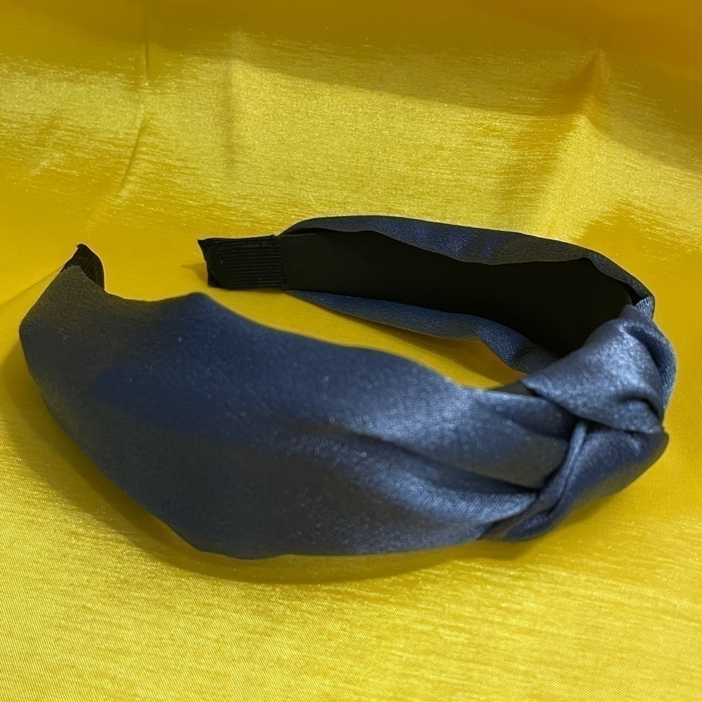 COPY - 𝅺blue Sateen Shimmer Knotted Headband.